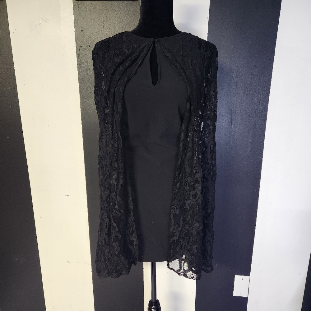 NWT Goth lace cape and shawl dress